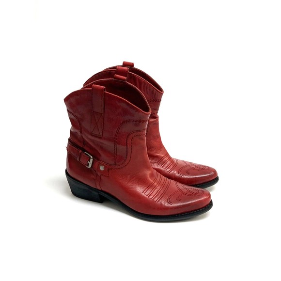 franco sarto red cowboy boots